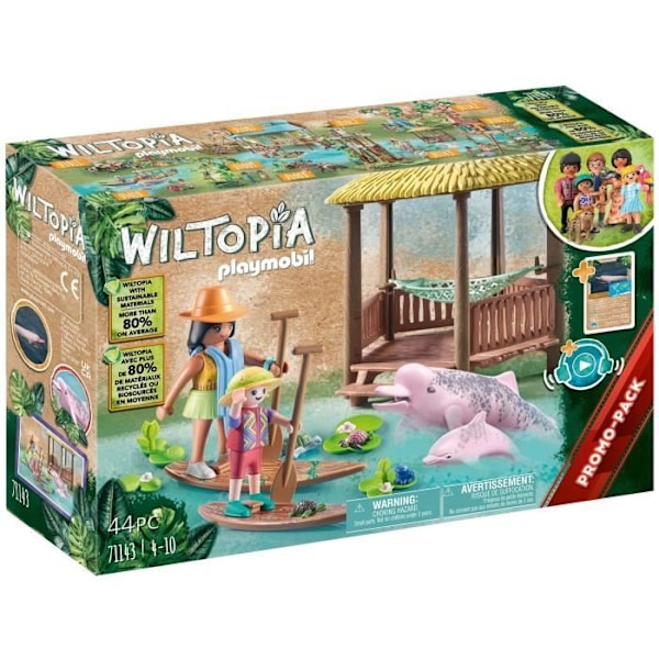 PLAYMOBIL - 71143 - Wiltopia - Melat ja vaaleanpunaiset delfiinit Flerfärgad