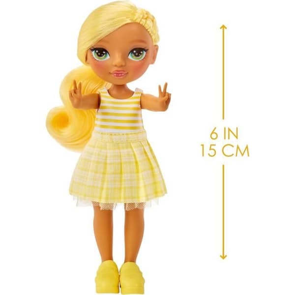 Rainbow High Littles - 15cm docka + husdjur - Gul - Från 4 år Gul
