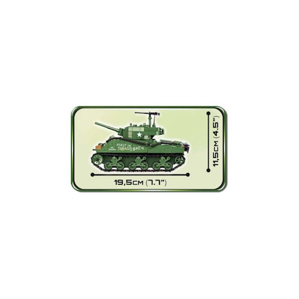 Byggespil - Cobi 2550 - Sherman M4A3E2 "Jumbo" Grön
