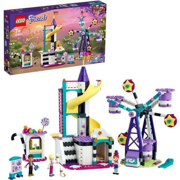 LEGO® 41689 Friends Det magiska pariserhjulet och rutschkanan, nöjespark, nöjespark med minidockor
