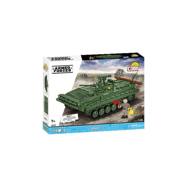 Rakennusleikki - COBI - BMP-1 - Vihreä - Tankki - 0.872 kg Grön