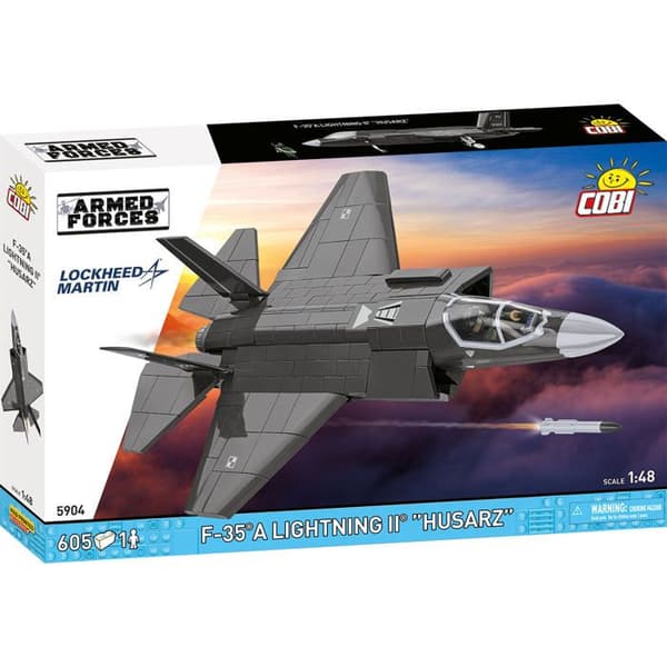 Byggesæt - COBI - F-35A LIGHTNING II 'HUSARZ' - Sort fly - Fra 8 år - Unisex