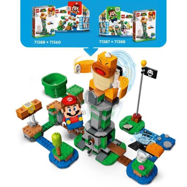 LEGO® 71388 Super Mario Boss Brother Sumos Inferno Tower-udvidelsessæt, børnelegetøj 6 år gammelt, samlelegetøj Grön