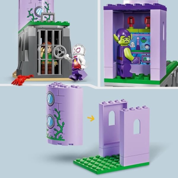 LEGO® Marvel 10790 Team Spidey vid Green Goblin's Lighthouse, leksak för 4-åringar med piratskepp