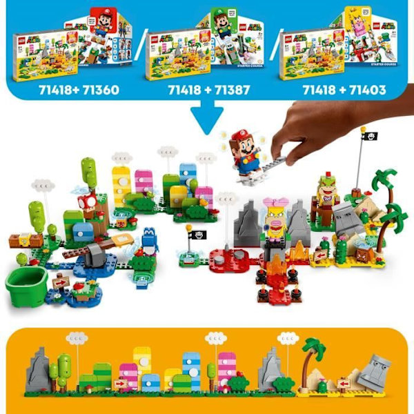 LEGO® Super Mario 71418 Den kreativa verktygslådan, leksak för barn i åldrarna 6, med minifigurer Flerfärgad