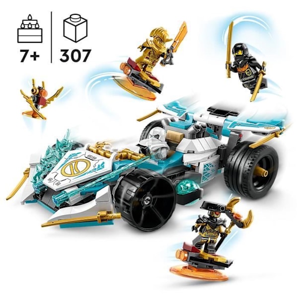 LEGO® NINJAGO 71791 Spinjitzu racerbil: Zane's Dragon Power, børnelegetøj i alderen 7 Flerfärgad