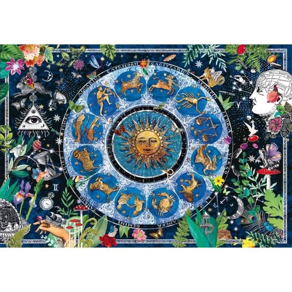 Pussel - CLEMENTONI - Astrologisk - 1000 bitar - Poster ingår - 70 x 50 cm