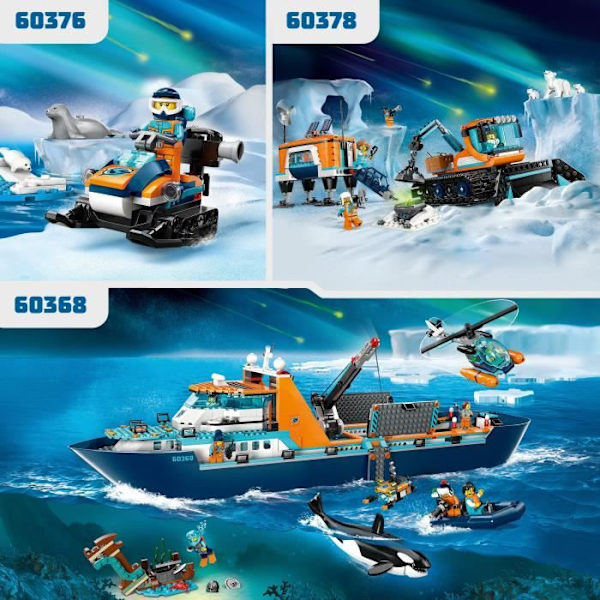 LEGO® City 60376 Arctic Exploration snescooter, legetøj med sæl minifigurer og køretøjer Flerfärgad