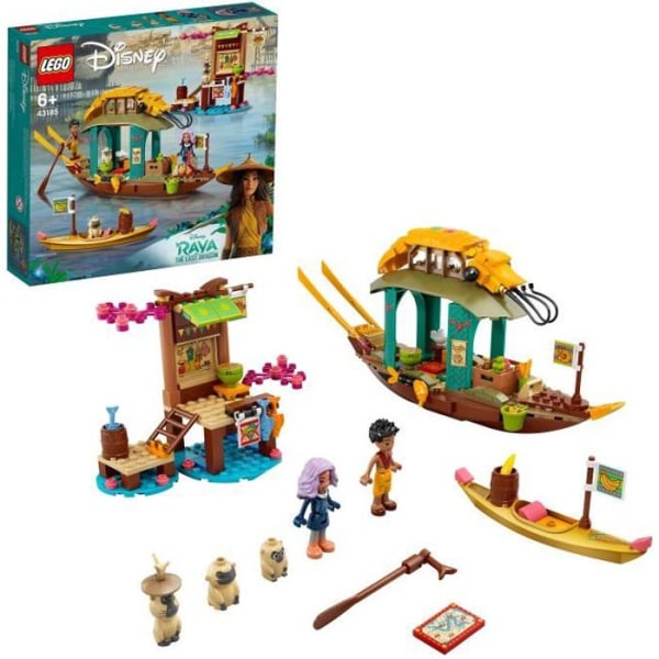 LEGO® Disney Princess 43185 Bounin vene, Raya ja viimeinen lohikäärme -elokuvan minihahmo ja lelu 6-vuotiaille ja sitä vanhemmille lapsille Röd