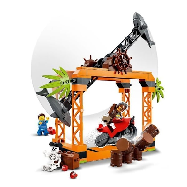 LEGO® 60342 City Stuntz Stunt Challenge: Shark Attack, Stunt Motorcykel Adventure Legetøj fra 5 år, gaveidé Flerfärgad