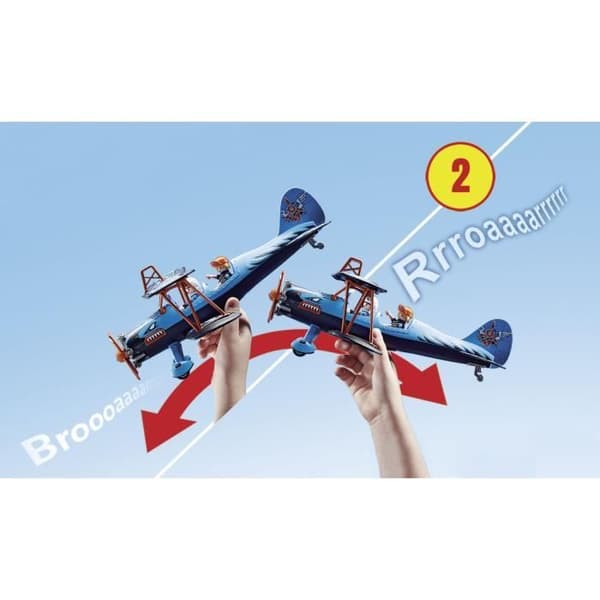 PLAYMOBIL - 70831 - Air Stuntshow Biplane "Phoenix" - Med lydeffekter