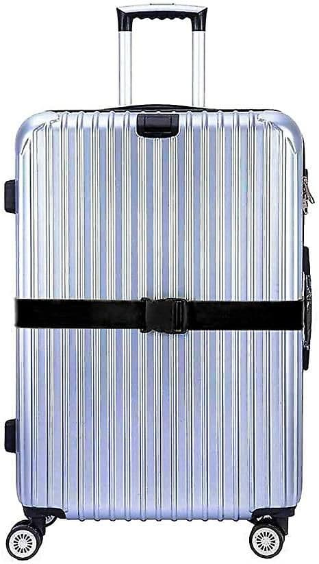 4-pack bagageremmar för resväskor Rem resebälten Tillbehör Black