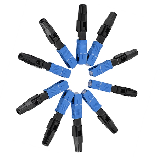 HF 10 stk/pakke SC/UPC Enkeltmodus Fiberoptisk Hurtigkobling Hurtigadapter for FTTH/ODF