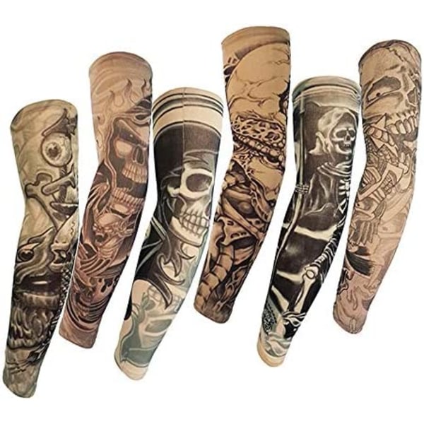 8 kpl Fake Väliaikainen Tattoo Nylon Käsivarsi Hiha Tatuointi