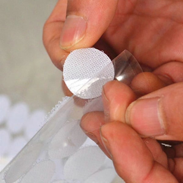 1000 Stykker 10mm Prikker Selvklebende 500 Par Selvklebende Prikker db White