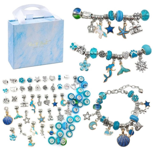 64PCS Christmas Jewerly Making Kit Bracelet Necklaces Beads Set B
