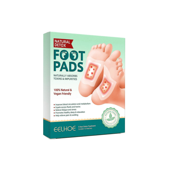 Detoxing Ginger Foot Patch Patches Moisture Removal Wormwood Foot Patches 10 Patches Box White