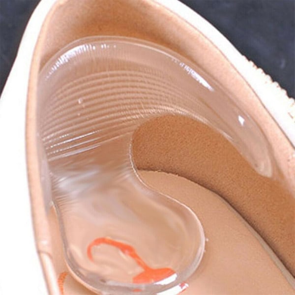 Fotbeskyttelse Gel Silikon Heel Liner Shoe Grip Inserts Innleggssåler v