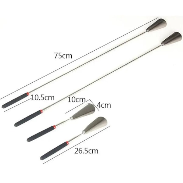 Skohorn utdragbart i rostfritt stål 26-75cm 1st Black 56
