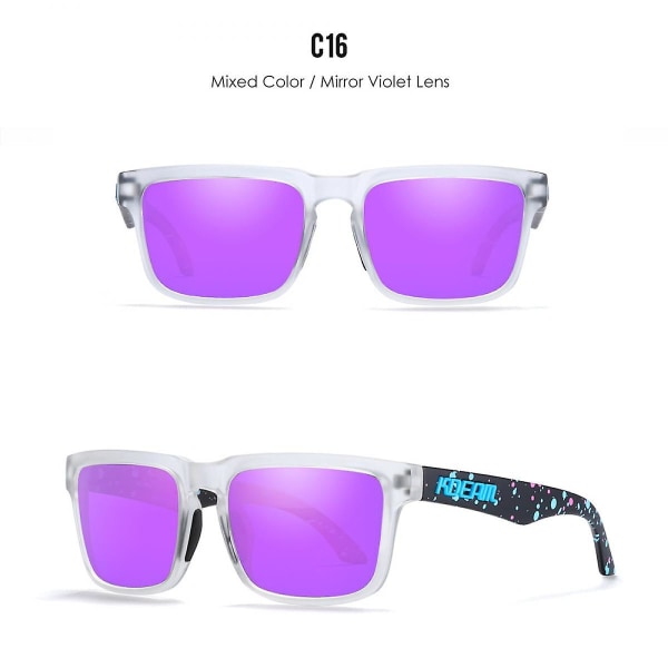 Polarisert solglasögon for män och kvinner med matt finish solglasögon farge spegellins 100 % UV-blokkerende
