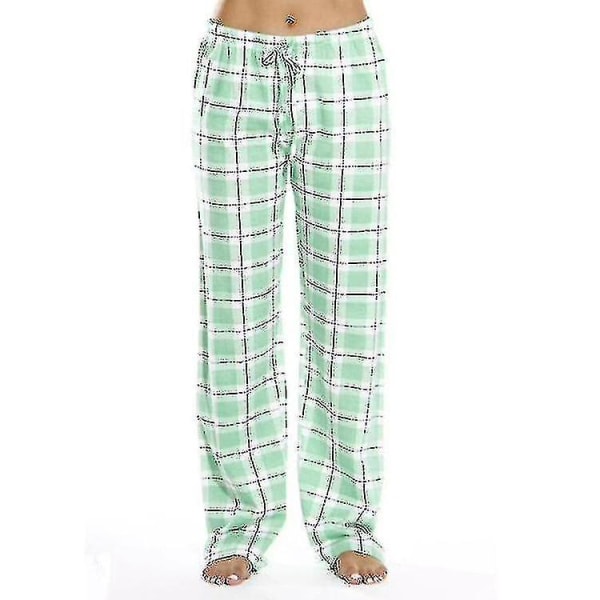 Men Soft Flannel Checked Pajama Pants Xinda CMK green M