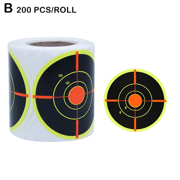 200 stk/Rullende skydemål malet klæbemiddel skydemål Splatter R black yellowA One-size