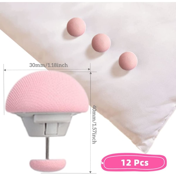 12 st svamp täcke klämmor halkfria täcke hållare klämmor täcke hållare fixator för filt lakan gardin strumpor madrassöverdrag Pink