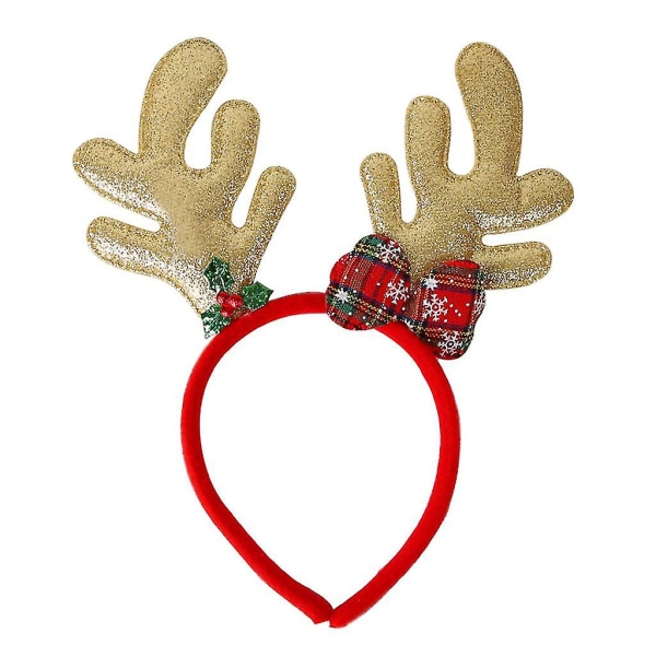 Jul Älg Hårband Santa Claus Antlers Pannband Xmas Tree Hair Hoop K