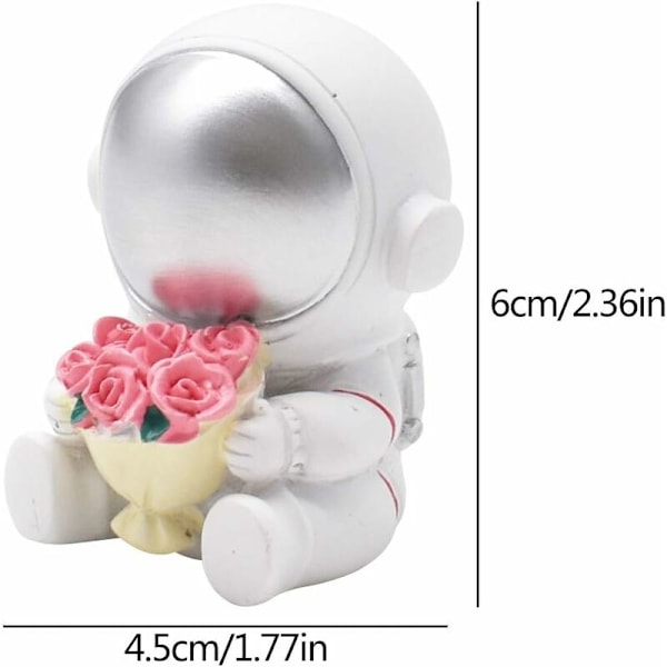 Resin Astronaut Triumph 2-delad figur Spaceman Staty Dekor Prydnad Dekorationer för födelsedagsfester