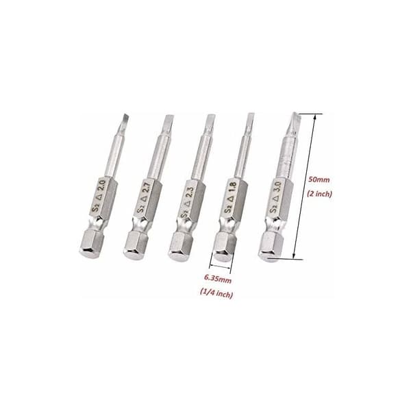5PCS Triangulär huvud magnetisk skruvmejsel bits set S2 stål 1.8mm