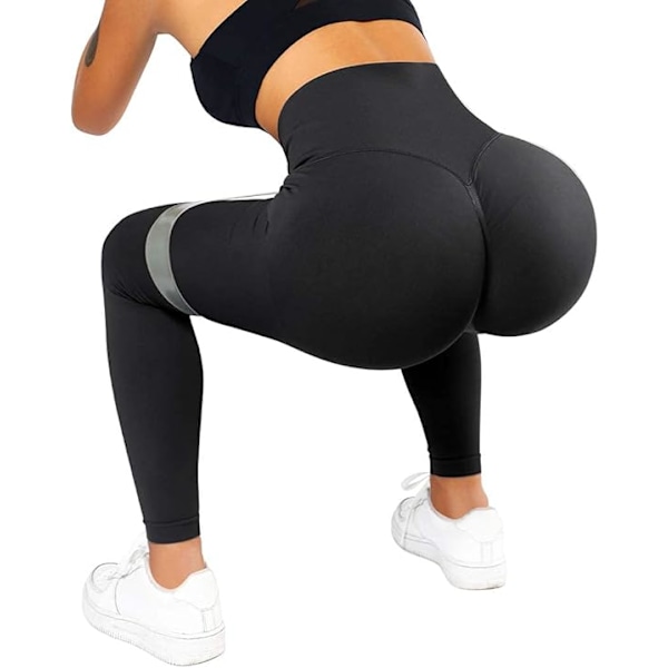 Sømløse Rumpe-Løftende Træningsleggings til Kvinder Syretvasket Høj Talje Yoga Bukser Gym Leggings Sort black M