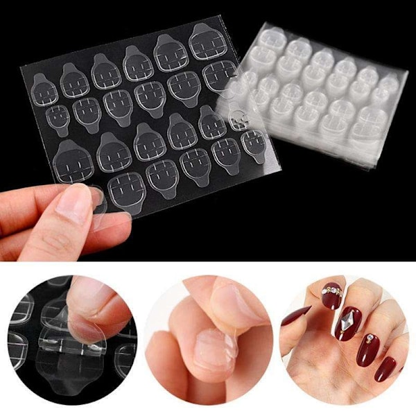 240 stk Dobbeltsidig False Nail Art Teiplim - Neglelim Transparent Transparent