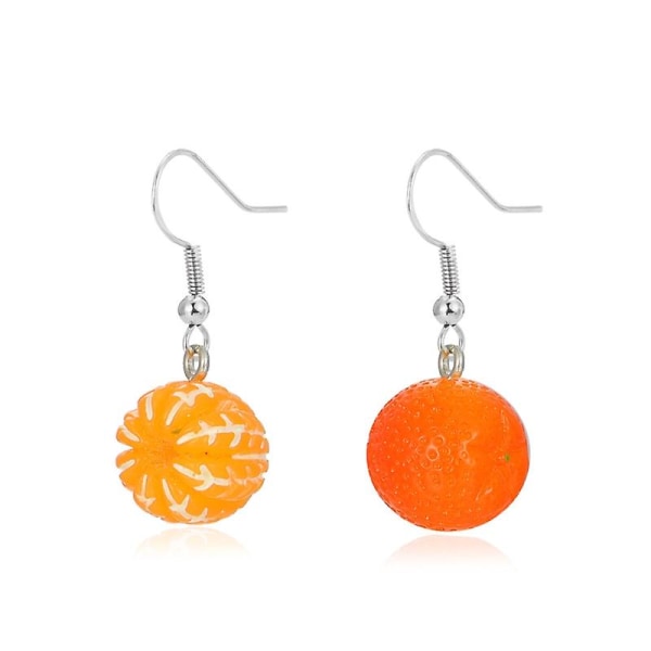 Frukt øredobber mote øre smykker kreative fargerik oransje