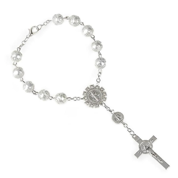 One Decade Auto Rosary Beads Catholic Alloy Bracelet