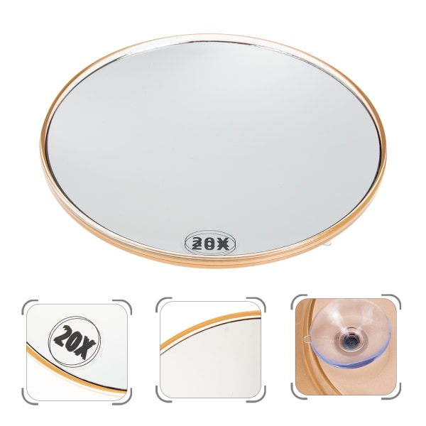 Högförstoringsspegel Makeup Mirror 20X förstoringsspegel 10X 15cm transparent