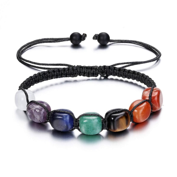 7Chakra Healing Crystal Bracelet Gemstones Stone Beads Braided