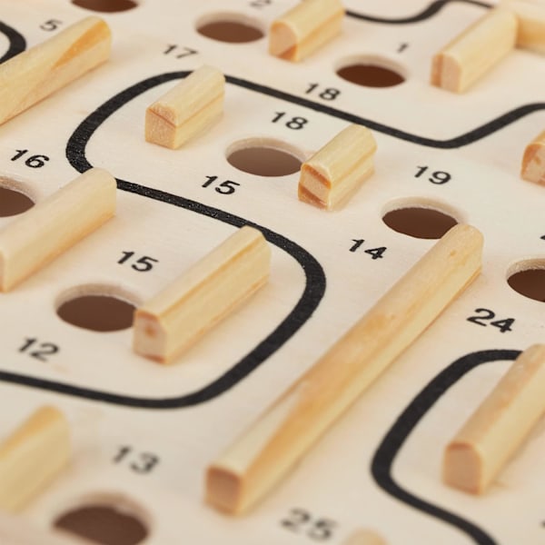 Trälabyrintspel, med 2 Kullar, Färdighetsspel, Balans, från 3 år, XL-bräde