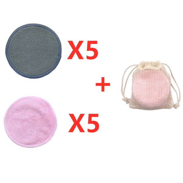 10pcs Washable Round Pads Makeup Remover Pads