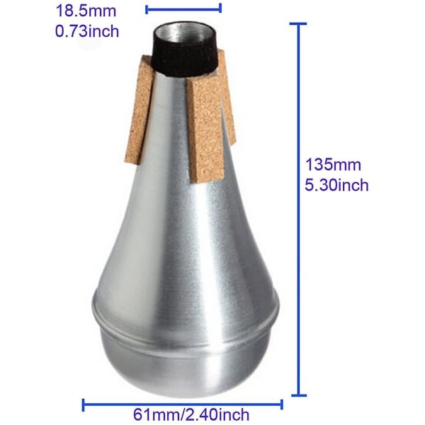 Lätt övningstrumpetljuddämpare i aluminium för jazz
