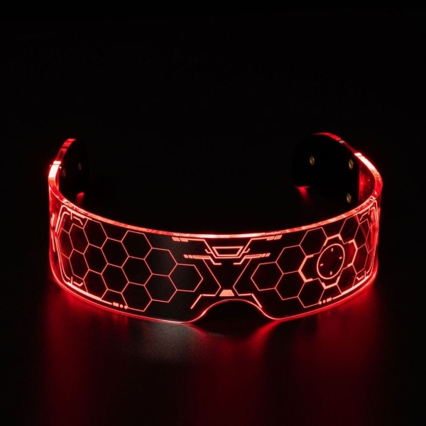 LED Visir Glasögon LED 7 farger Light Up Glasögon for voksne Cosplay Rave Festivaler Halloween Barer Klubbar Fester