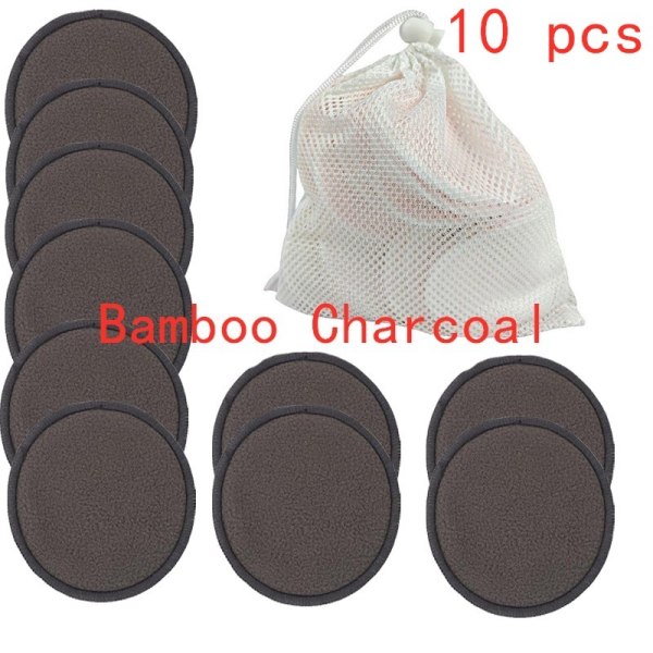 10-Pack Bamboo Fiber Makeup Remover Pads