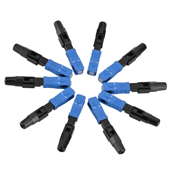 HF 10 stk/pakke SC/UPC Single Mode Fiberoptisk Hurtigkobling Hurtigadapter til FTTH/ODF