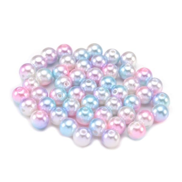 【Mingbao butik】 400 stk/pakning rosa hvit gradientimitasjon perleplast avstandsperler for smykker til gjør-det-selv-tilbehør Pink 400pcs/3mm