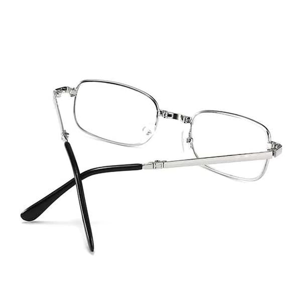 Sammenleggbare Lesebriller med Etui Briller Styrke 3.0 Sølv silver