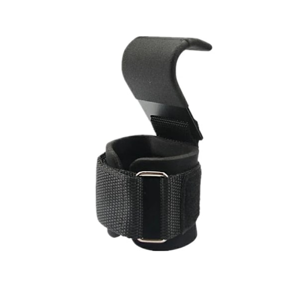 Lyftremmar Power Marklyft Vikt Gymhandskar Tunga Lyft Handledsremmar Kraftiga Viktkrokar Lyftremmar Pad Grepp Lyftdrag 1PCS Black