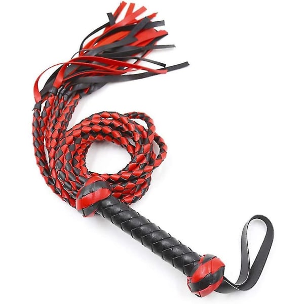 Faux Leather Whip - Harness Handle Whip Teaching Training Tool