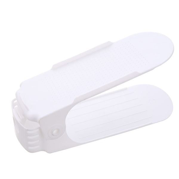 2 Pcs Adjustable Shoe Racks, Shoe Stacker Shoe Holder Set White White