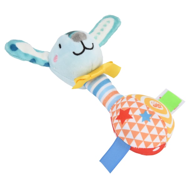 Plush Hand Rattle Toys Baby Soft Rattles Shaker Toys Infant Hand Grip Toys Animal DollBlue