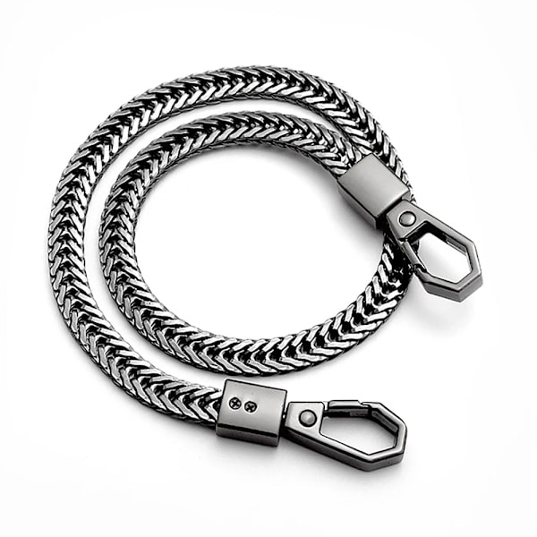 Nøglering / Pungkæde i metal Cobra - Flere farver Black Svart