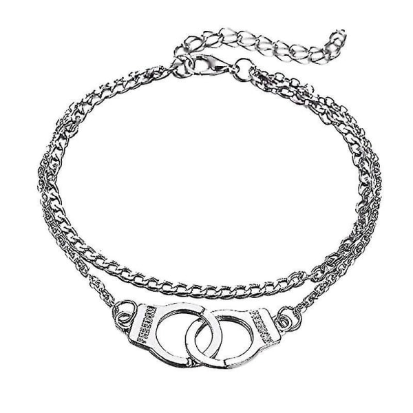 Gold Silver Handcuffs Anklet Couple Beach Anklet silver